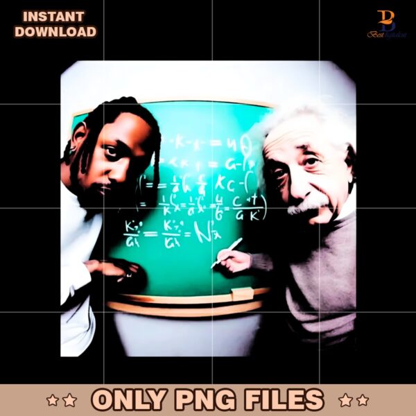 Vintage Kendrick Lamar Einstein Classroom Rap Genius Meme PNG