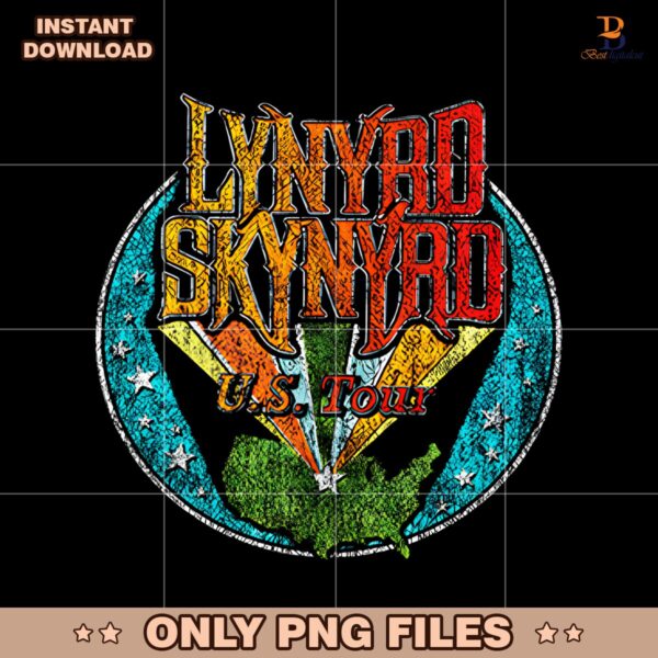 Vintage Rock Band Lynyrd Skynyrd Us Tour Map Eagle PNG